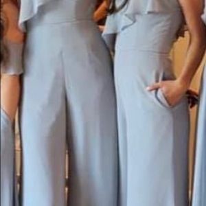 Chiffon one shoulder jumpsuit